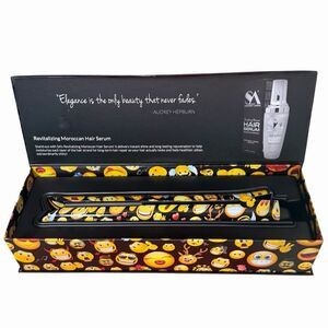 Straight Ahead Bionic Pro Ceramic Flat Iron Emoji Design Multicolor